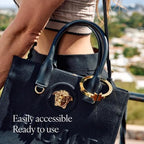Attaché Purse Hook for Table - Portable Bag Hanger, Strong Durable Handbag Holder - 35lb Capacity Desk Hanger, Premium Bag Clip with Gift Box, Anti-Slip Car Tote Accessory - Aria Gold - Image 5