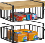 AmonHouseware 2Pack Under Shelf Basket Storage,Adjustable Hanging,Black by AmonHouseware