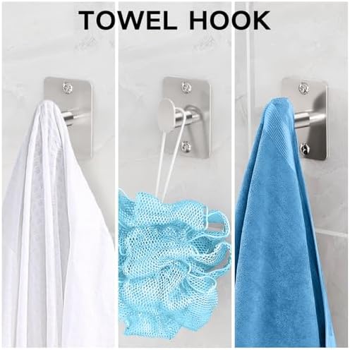 KLJKPA 8-Piece Brushed Nickel Bathroom Hardware Set, 24 inch Towel Bar - Image 6