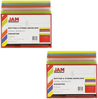 JAM PAPER Plastic Envelopes with Button & String Tie Closure - Legal Booklet - 9 3/4 x 14 1/2 - Assorted Primary Colors - 12/Pack - Image 2