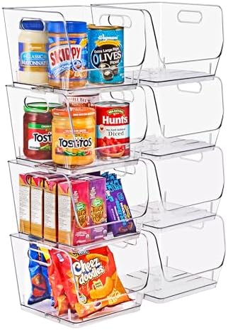 Sorbus Clear Pantry Organizer with Stackable Storage Bins, Open Front - Image 2