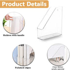 6Pcs Clear Acrylic Magazine File Holder Paper Document Organizer - Image 4
