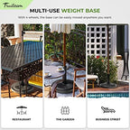 FRUITEAM 17.8" 33 lbs Round Patio Umbrella Base Pre-Filled Umbrella Stand Sun-Flower-Pattern Heavy Duty Market Umbrella Base Stand for Patio, Outdoor, Swimming Pool, Black - Image 6