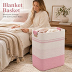 Laundry Hamper, Cotton Rope Laundry Basket with Leather Handles, 22.5-Gallon/85 L Large Clothes Hampers for Laundry, Woven Laundry Baskets for Blankets, Clothing, Bedroom, Living Room, Nursery - Image 5
