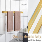 KOKOSIRI Towel Bar Brushed Gold Hand Towel Holder 12 Inch Kitchen Towel Hanger Rack Stainless Steel Bathroom Hardware Wall Mounted, 1 Pack B4008BG-L12 - Image 5