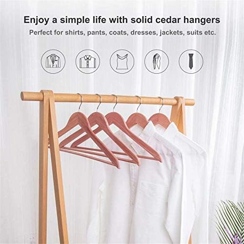 American Red Cedar Hangers 20 Pack, Wooden Suit Hangers - Image 5