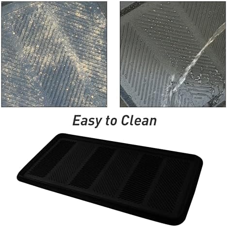 Rubber Boot Tray - 2 Pack Black 16x32 inch Waterproof Shoe Tray - Image 6