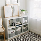 OrganiHaus 15x11in Canvas Storage Baskets 3 Pack - Fabric Bins for Shelves - Image 4