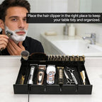 Clippers Tray Station, Multifunctional Hair Trimmer Holder for Barber & Salon and Homes, Combs/Clips/Razors Clipper Guards Holder Stylist Station Organizer (15.7" x 11" x 2.6") - Image 3