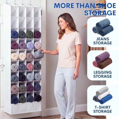 Ofiray-home Over the Door Shoe Organizer, 40 Pockets, Up to 40 Pairs - Image 7