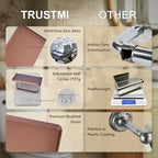 TRUSTMI Toilet Paper Holder with Shelf & Phone Stand, Brushed Rose Gold - Image 3