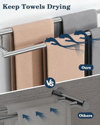 Alise Double Towel Bar,24" Towel Rack for Bathroom Wall Mounted,Chrome - Image 6
