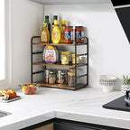 IBUYKE Kitchen Countertop Standing Storage Shelf,Set of 2,Brown TWJ001H-2 - Image 2