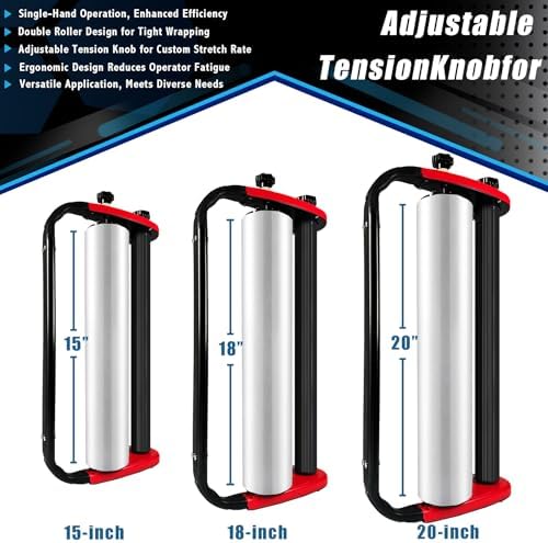 Ergonomic Stretch Film Dispenser - Reduces Operator Fatigue, Shrink wrap Handle for Warehousing, Logistics, Pallets, Commercial, and Home Use (18-in Dispenser for 18-in Stretch Film) - Image 6