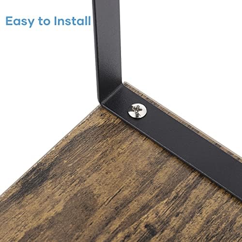 MOOACE Kitchen Counter Shelf, Stackable Cabinet Shelf Organizers Expandable Countertop Shelf for Pantry - Set of 4 - Brown - Image 6