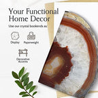 Nature's Decorations Brown Agate Bookends – A+ Grade Geode Heavy Duty Decorative Stone Crystal Book Ends for Shelves & Bookcases, Natural Polished Bookshelf Decor, 1 Pair 2-3Lbs - Image 4