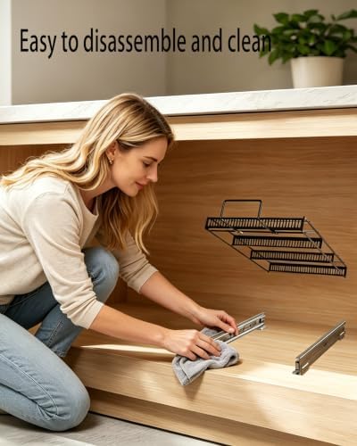 Under Cabinet Pull Out Pots and Pans Organizer - Image 5