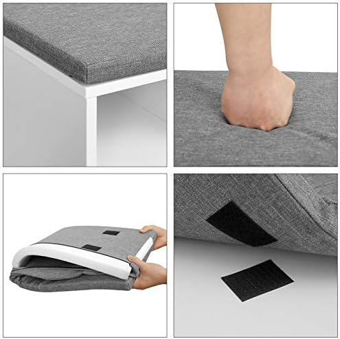 VASAGLE Shoe Bench with Cushion, Storage Bench, 10 Compartments - Image 6