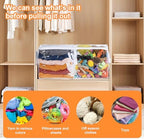 12 PCS Clear Plastic Organizers 12''x12''x12'' Blanket Storage Bags with Zipper Storage Cube Tote with Reinforced Handles for Clothes Moving Supplies Linens Shoes Closet Toys Organizers - Image 4