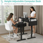 KLUVIS Electric Standing Desk, 32 Inch, Black - Image 4