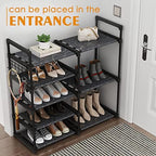 CSXGBAB Black Tubes Closet Shoe Rack, Boot Rack, 5 Tier Oxford Fabric Shelf, Easy Assembly, Sturdy and Durable, Holds Up to 30 lbs - Image 2