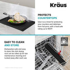 Kraus Multipurpose Workstation Sink Roll-Up Dish Drying Rack, Colander and Trivet in Black, KRM-11BL (Pack of 2) - Image 7