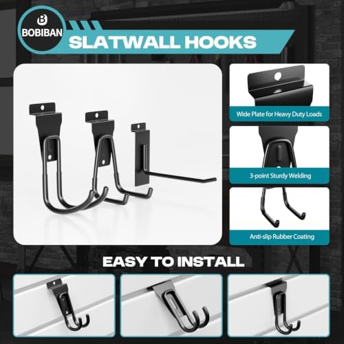 24Pcs Slatwall Accessories Set with Slatwall Baskets, Shelves, Hook - Image 5