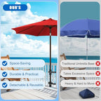 KingDolly Deck Umbrella Mount, Umbrella Brackets for Deck Railing No Screw - Image 4