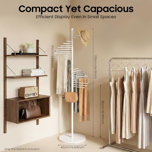 5.58Ft Spiral Freestanding Tie Rack Belt Organizer - Image 5