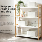 4 Pack Storage Baskets for Organizing, 11''Lx9''Wx8''H Woven Baskets for Storage Toys, Towels, Books, and Clothes, Cotton Rope Basket for Shelves with Handle - Image 5