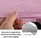 30 Section Hanging Shoe Organizer for Closet, Hanging Closet Organizer and Storage Space-Saving Foldable Clothes Shelf with Sturdy Hooks for Wardrobe, Dorm, Bedroom, Rv, Pink - Image 5