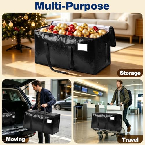 12 Pack Heavy Duty Waterproof Moving Bags, Foldable Totes - Image 6