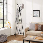 VASAGLE Coat Rack Freestanding, Hall Tree with 2 Shelves - Image 7