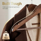 HOUSE DAY Premium Wooden Hangers 30 Pack, 17.5" Smooth Wood Clothes Hangers - Image 3