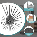 Scarf Rack Freestanding Metal Scarf Display Stand Spiral Hijab Organizer - Image 2