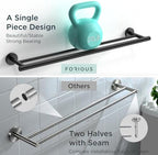 FORIOUS Double Towel Bar 24" Towel Racks for Bathroom Wall Mounted Black - Image 5
