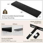 RICHFOCUS Bathroom Floating Shelves for Wall 2Pack|Black|32" L - Image 3