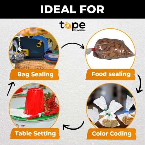 WOD Dark Green 10 Pack, Poly Bag Sealer Tape - 1/2 inch x 180 yds. for Color Coding Age of Perishables, Food Storage, Pack,Aging and Sealing Meat, Candy, or Gifts BSTC22PVC - Image 5