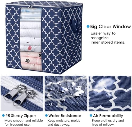 Storage Bags 4 Pack 100L Clothes Organization and Storage Containers - Image 3
