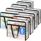 TasticTotes 8 Pack Clear Storage Bags for Comforter, Clothes & Bedding, 60L by Unknown
