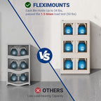 FLEXIMOUNTS 150 QT Stackable Plastic Storage Bins With Lids, Milky White - Image 4