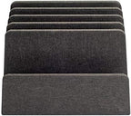 MobileVision Executive Dark Gray Desktop File Folder Organizer and Paper Tray, 5 Slot Dividers - Image 5