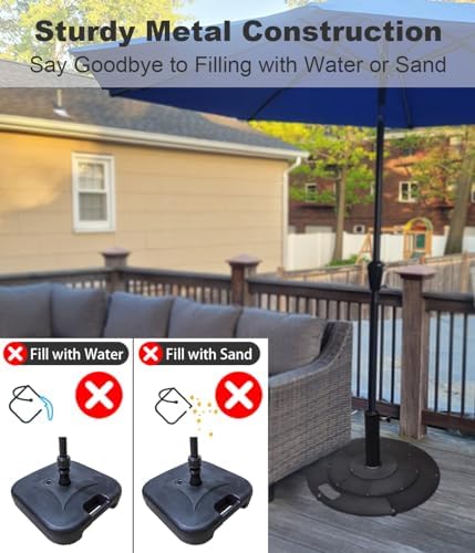 Koutemie Umbrella Base Outdoor Patio, Patio Umbrella with Stand, 21 Inches - Image 5