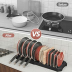 Expandable Pan Organizers Inside Cabinet with 12 Dividers Black - Image 5