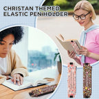 12 Pcs Elastic Pen Holder Notebook, PU Leather,Floral Scripture - Image 5