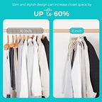 HOUSE DAY Premium Velvet Hangers 100 Pack Beige, Non-Slip Flocked Felt Hangers, Sturdy Clothes Hanger with 360° Rotatable Hook, Heavy Duty Durable Slim Coat Hanger for Closet Space Saving - Image 4