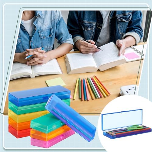 Fainne 24 Plastic Pencil Case Bulk, Single Layer, Assorted Colors, S - Image 6