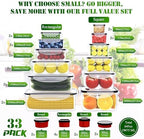 RockBerry 66 Pcs Food Storage Containers with Lids Airtight, Total 19075ML - Image 2