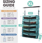 Pack Gear Hanging Suitcase Organizer - Our XL Hanging Luggage Organizer Perfectly Fits Any Suitcase - Our Packing Cubes for Travel Use Mesh Windows to Make Finding Any Outfit Easy (Green, XL) - Image 6