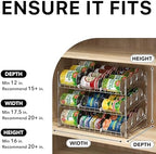 Simple Houseware 3-Tier Stackable Can Organizer Rack Hold 36 Cans, Chrome - Image 4